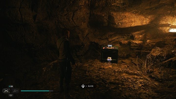 Chest #2 is in the cave which entrance you've scanned moments ago - Jedi Survivor: Basalt Rift - list of secrets - Koboh - Star Wars Jedi Survivor guide