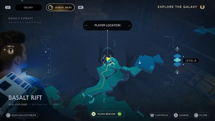 The datadisc is on the upper level - Jedi Survivor: Basalt Rift - list of secrets - Koboh - Star Wars Jedi Survivor guide