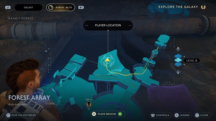 You'll need an orb to get this treasure - Jedi Survivor: Forest Array - list of secrets - Koboh - Star Wars Jedi Survivor guide