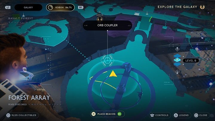 Take out the orb and head into the dust - Jedi Survivor: Forest Array - list of secrets - Koboh - Star Wars Jedi Survivor guide