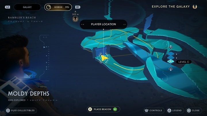 To get out of Moldy Depths, you need to mount a Nekko - Jedi Survivor: Moldy Depths - list of secrets - Koboh - Star Wars Jedi Survivor guide