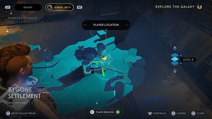 Climb as high as possible to move to the next grating - Jedi Survivor: Bygone Settlement - list of secrets - Koboh - Star Wars Jedi Survivor guide