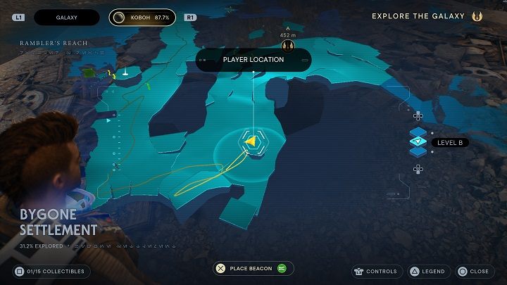 Go further until you come across a lone small mountain - Jedi Survivor: Bygone Settlement - list of secrets - Koboh - Star Wars Jedi Survivor guide