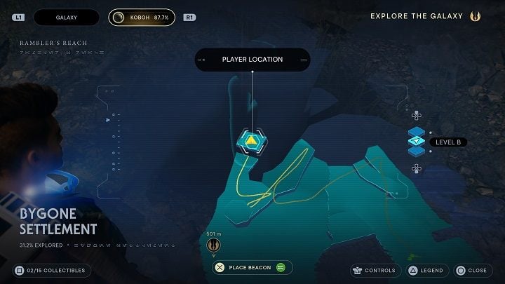 Not far from the previous collectible, you will find a treasure - Jedi Survivor: Bygone Settlement - list of secrets - Koboh - Star Wars Jedi Survivor guide