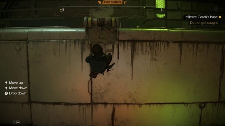 Use the rope to get down to the bottom floor of the base and head towards the yellow marker - Star Wars Outlaws: Underworld - walkthrough - Toshara - Star Wars Outlaws Guide