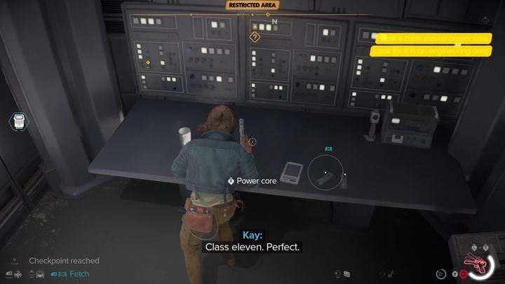 You'll find the core on the desk - Star Wars Outlaws: The Wreck - walkthrough - Toshara - Star Wars Outlaws Guide