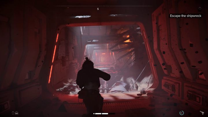 On the bridge you will fight a pair of heavily armored enemies - Star Wars Outlaws: The Wreck - walkthrough - Toshara - Star Wars Outlaws Guide