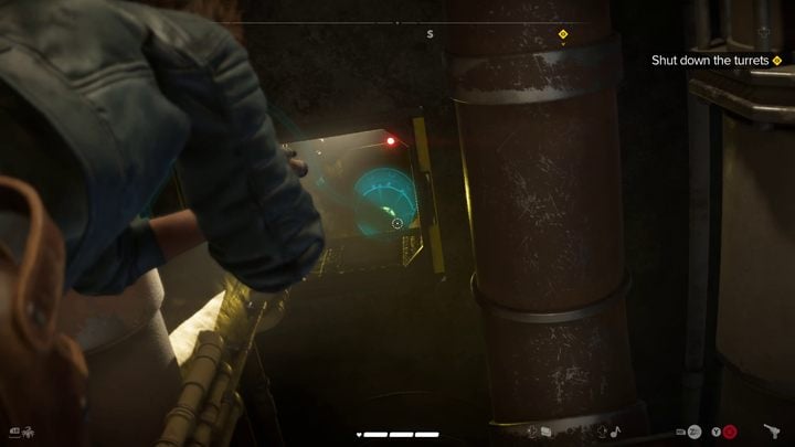 The second power source to destroy is located on the mezzanine - Star Wars Outlaws: The Hive - walkthrough - Kijimi - Star Wars Outlaws Guide