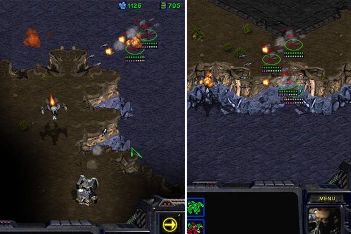 Your fighters can use Cloak. Use this advantage to destroy the enemy air force. Avoid the base in the west because it has a lot of Turrets. - Mission 5 - Revolution | Terran | Campaign Walkthrough - Terrans - StarCraft: Remastered Game Guide