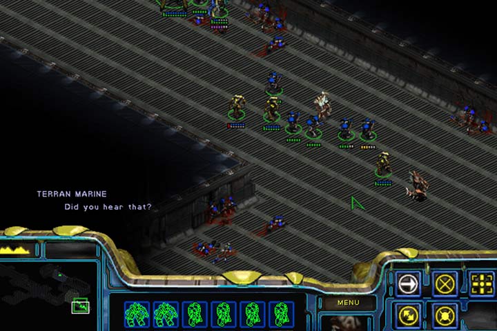 When Marines will start to say loudly Have you heard it, this is a warning signal against the unexpected attack of the Zerg. - Mission 6 - Into the Darkness | Protoss | Campaign Walkthrough - Protoss - StarCraft: Remastered Game Guide