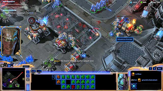 Keep attention to where the zerg forces are - Mission 1 - Dark Whispers - Campaign - Whispers of Oblivion - StarCraft II: Legacy of the Void - Game Guide and Walkthrough