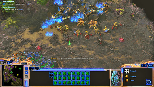 Turn left at the next fortifications [6] - Mission 1 - For Aiur! - Campaign - Legacy of the Void - StarCraft II: Legacy of the Void - Game Guide and Walkthrough