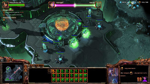 After you replenish the units, (you should pay attention especially to your hydralisks) you can destroy the last remaining xel'naga crystal [C], and go for the temple - Phantoms of the Void - Skygeirr Missions - StarCraft II: Heart of the Swarm - Game Guide and Walkthrough