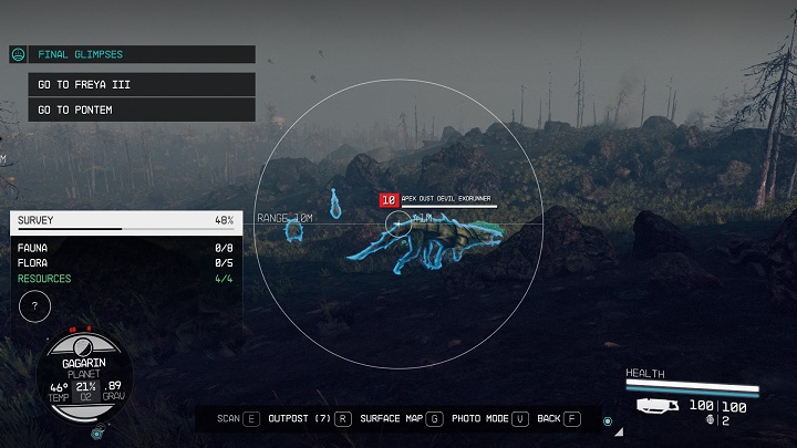 The starmap displays your survey percentage of specific planets and moons - Starfield: How to explore 100% of a planet? - Starfield: Exploration - Starfield Guide
