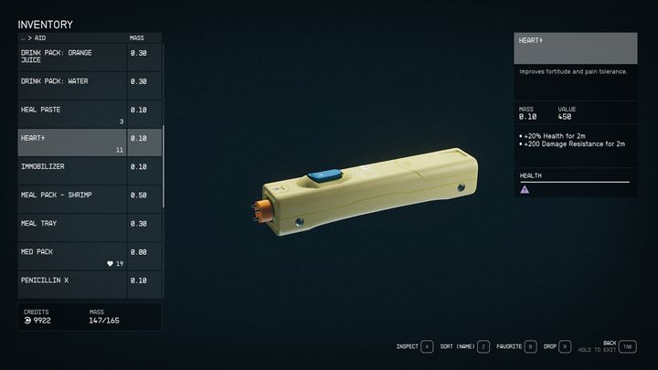 You will often find large amounts of food, but they restore little health, so it is much more profitable to invest in med packs - Starfield: How to heal? - Starfield: Character development and team - Starfield Guide