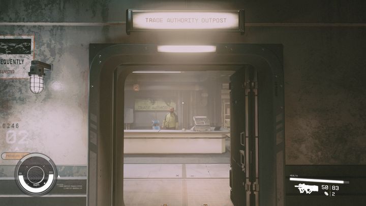 The Trade Authority outpost on Mars is also found on the right from the starting location, albeit a bit further - Starfield: Merchants and shops - Cydonia - Starfield: Stores and services - Starfield Guide