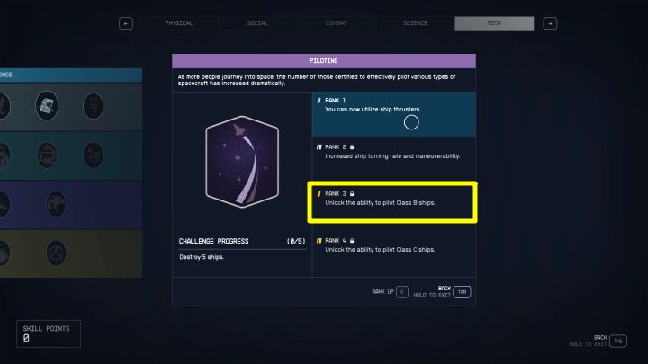On the page How to develop the Piloting skill - Starfield: The best spaceships - Starfield: Basics - Starfield Guide