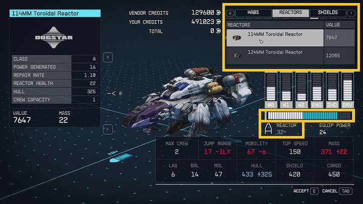 Additionally, you can buy upgrades that increase the power of the individual systems - Starfield: How to redirect power to the different systems of the ship? - Starfield: Ship - Starfield Guide