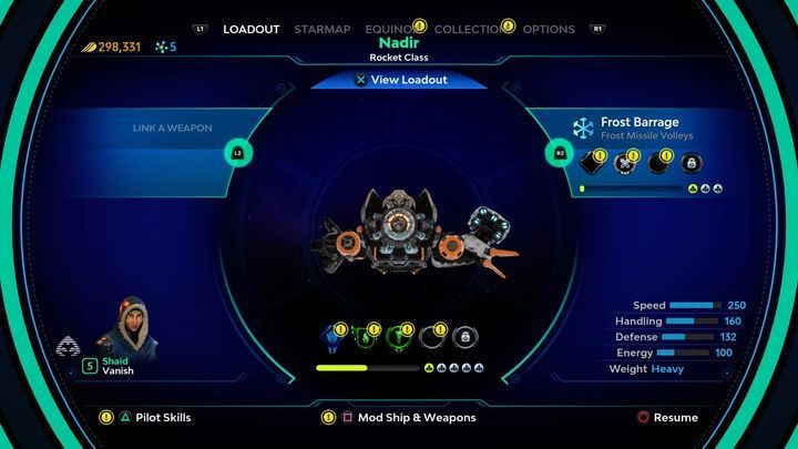 The Loadout screen after detaching one of the weapons. - Figurines for Starlink Battle for Atlas - Mechanics and basics - Starlink Battle for Atlas Guide