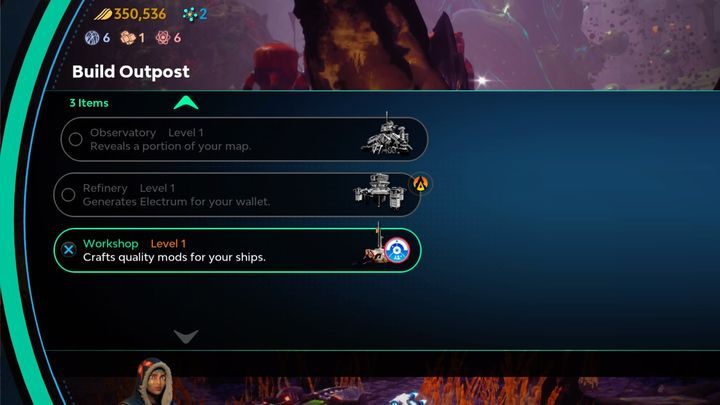 Outpost selection menu. - Constructing outposts in Starlink Battle for Atlas - Mechanics and basics - Starlink Battle for Atlas Guide