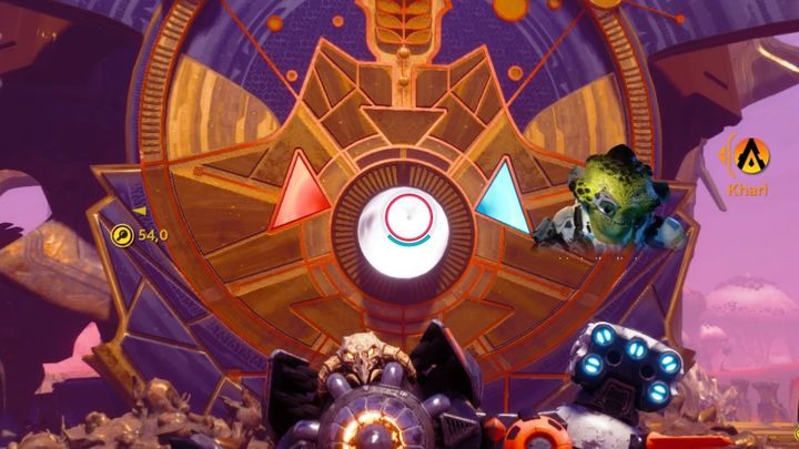 One of them shows the charge level of the core with high temperature, the other one with low - Warden Spires on Vylus planet in Starlink Battle for Atlas - Vylus - Starlink Battle for Atlas Guide