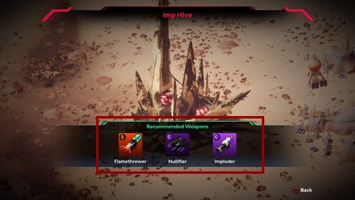 The information panel shows recommended weapons and informs you which ones you have. - Starting tips for Starlink Battle for Atlas - Mechanics and basics - Starlink Battle for Atlas Guide