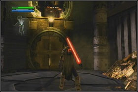 In the corridor, you will have to fight with few Jawas - Mission 02: Raxus Prime - part 2 - Walkthrough - Star Wars: The Force Unleashed - Game Guide and Walkthrough