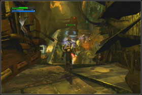 To deactivate the shield, use the Force and move from the left to the right the generator, which is standing on the platform - Mission 02: Raxus Prime - part 2 - Walkthrough - Star Wars: The Force Unleashed - Game Guide and Walkthrough