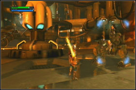 The one of the attraction of the last platform are two Juggernaughts - Mission 05: Cloud City - Walkthrough - Star Wars: The Force Unleashed - Game Guide and Walkthrough