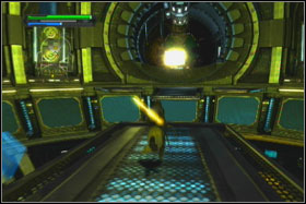 When the ray will be shut down, stand in forward of rings and use Force Grip to grab first of them - Mission 09: Death Star - part 2 - Walkthrough - Star Wars: The Force Unleashed - Game Guide and Walkthrough