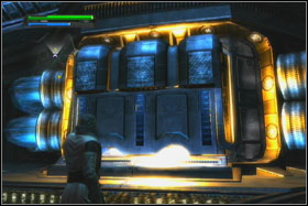 Jump down and destroy two AT-ST - Mission 09: Death Star - part 2 - Walkthrough - Star Wars: The Force Unleashed - Game Guide and Walkthrough