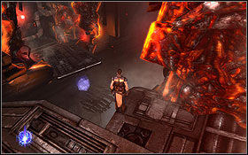 Once you find yourself in the corridor destroyed by the Terror Walker for the first time, look below at the first platform - The Salvation - Aboard the Salvation - Hidden holocrons - Star Wars: The Force Unleashed II - Game Guide and Walkthrough