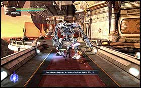 There's no need to hurry, so try to lure the droids away from their companions or use covers to protect yourself from the snipers - Cato Neimoidia - The Western Arch - Walkthrough - Star Wars: The Force Unleashed II - Game Guide and Walkthrough