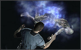 Attack the incoming droids following the hints on the screen - Kamino - The Escape - Walkthrough - Star Wars: The Force Unleashed II - Game Guide and Walkthrough