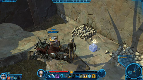 To get out of here, look for the sloping column on the other side of the camp - Galactic History 11 (Matrix Shard) - Datacrons - Star Wars: The Old Republic Game Guide