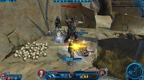 Pick up the Datacron lying by the piles of skulls - Galactic History 11 (Matrix Shard) - Datacrons - Star Wars: The Old Republic Game Guide