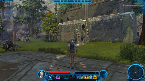 Go inside and jump on the overturned column - Galactic History 10 (+2 Willpower) - Datacrons - Star Wars: The Old Republic Game Guide