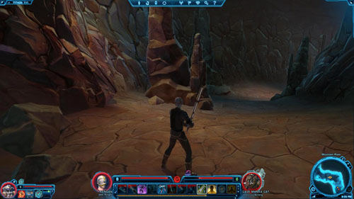 The Datacron is hidden next to the second cave exit - on the left - Galactic History 09 (+2 Endurance) - Datacrons - Star Wars: The Old Republic Game Guide
