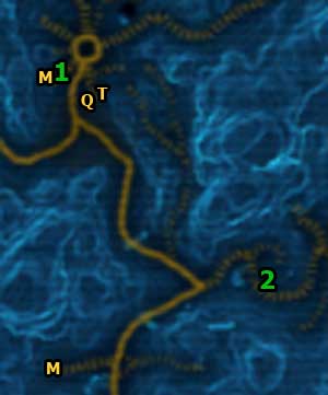 You can get this mission only after youve completed (depending on a class) Attack of the Flesh Raiders or The Path of a Jedi mission and youll receive it from Tazonthe Ghon, whos standing in [1] - (L04) Lost Pilgrim - Tython - Star Wars: The Old Republic Game Guide