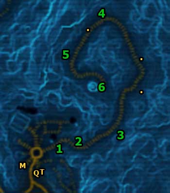 You can get this mission only after youve completed (depending on a class) Attack of the Flesh Raiders or The Path of a Jedi mission and youll receive it from Yuleph Phan, whos in [1] - (L04) The Thousand Steps - Tython - Star Wars: The Old Republic Game Guide