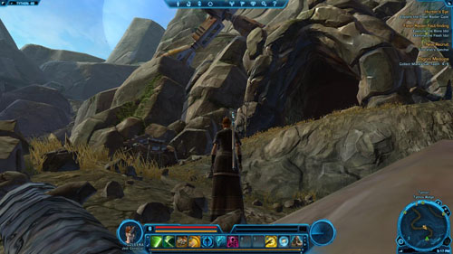 Watch out especially for Flesh Raider Boneguards [+] once youre inside the cave - (L06) Hunters Eye - Jedi Consular - Star Wars: The Old Republic Game Guide