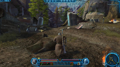 Your task is to get to the cave in [6] - (L04) Pilgrims - Jedi Consular - Star Wars: The Old Republic Game Guide