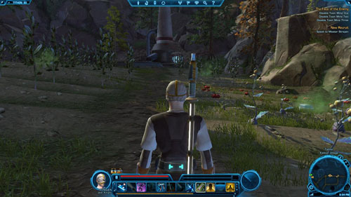 After disarming each mine, a Flesh Raider Saboteur [+] will appear, whom youll need to kill, of course - (L06) The Face of the Enemy - Jedi Knight - Star Wars: The Old Republic Game Guide
