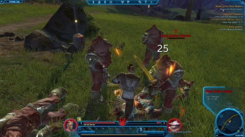 Click on your Holocom Button - (L01) Attack of the Flesh Raiders - Jedi Knight - Star Wars: The Old Republic Game Guide