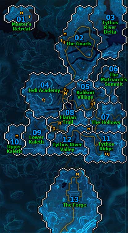 [M]: Medical Droids (medical assistance and Respawn points) - Tython - Places - Star Wars: The Old Republic Game Guide