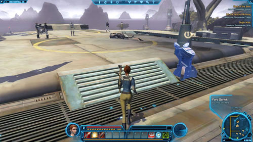 Another quick travel point is in the cantina (the entrance is in [2]) - (L02) Hit the Ground Running - Trooper - Star Wars: The Old Republic Game Guide