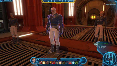 If you reported Lieutenant Virk, you can ignore him or start the fight with him and his companions - (L06) Oradam Village - Trooper - Star Wars: The Old Republic Game Guide