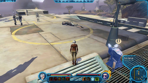 Another quick travel point is in the cantina (the entrance is in [2]) - (L04) Desperate Times - Smuggler - Star Wars: The Old Republic Game Guide