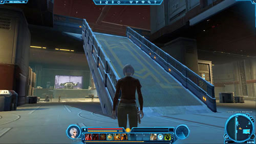 Then pass through the green force field in [8] to enter the story area - (L05) Hungry for Information - Smuggler - Star Wars: The Old Republic Game Guide