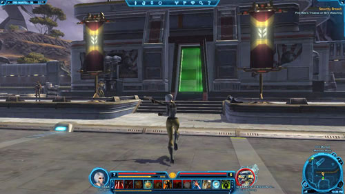 Next, locate Rekis treatise on bird watching - its in [11], on a long table in one of the rooms - (L07) Security Breach - Smuggler - Star Wars: The Old Republic Game Guide